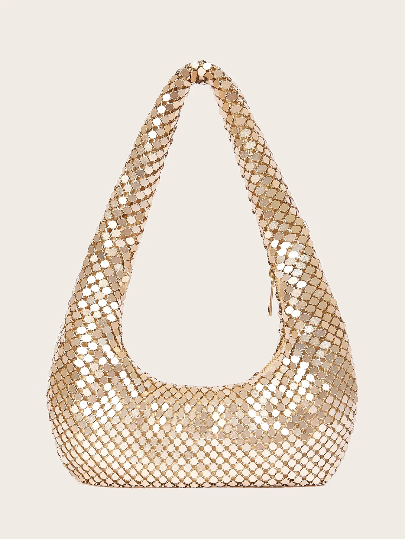 Women'S Evening Bags - Senhoras high-end brilhante metal axilas saco