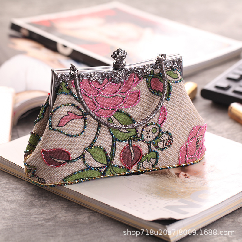 Women'S Evening Bags - Boutique estilo chinês bordado floral feminino