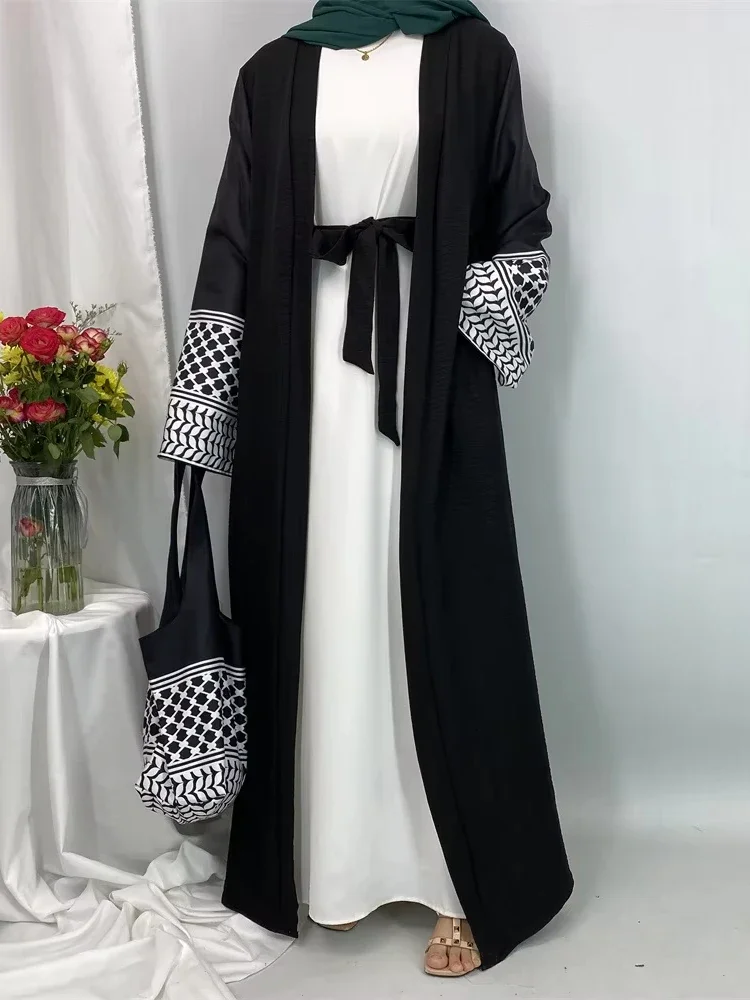 Women Bags In Dubai - Vestido longo muçulmano feminino aberto abayas