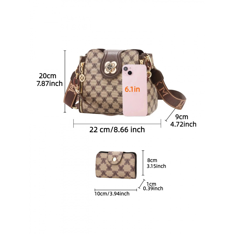 Bolsa de ombro vintage com est - Women Bags Crossbody avaliação e preço