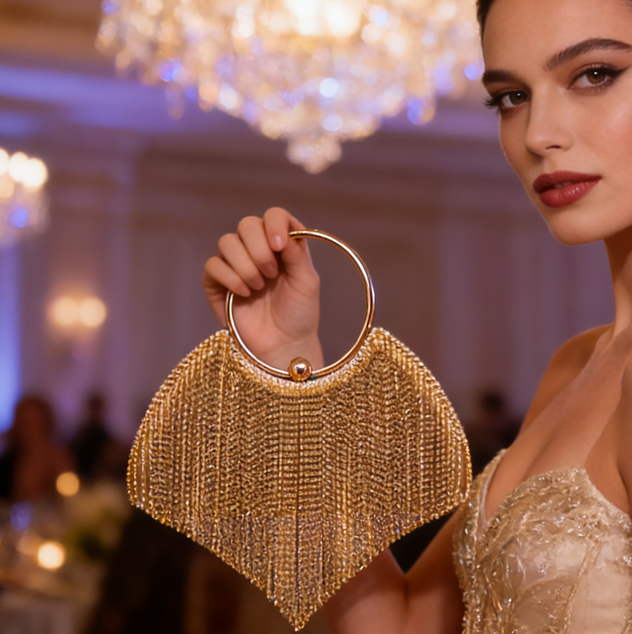 Bolsa de Mão de Luxo com Glitt - Women'S Evening Bags avaliação e preço