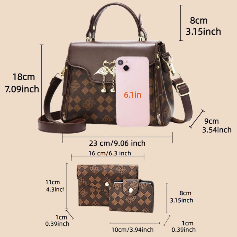 Conjunto de 3 peças de bolsas  - Women Bags Crossbody avaliação e preço